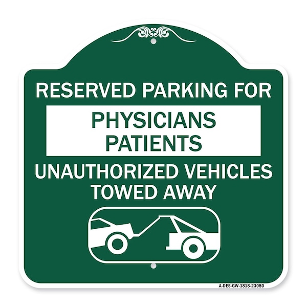 Reserved Parking for Physicians Patients Unauthorized Vehicles Towed Away, A-DES-GW-1818-23080